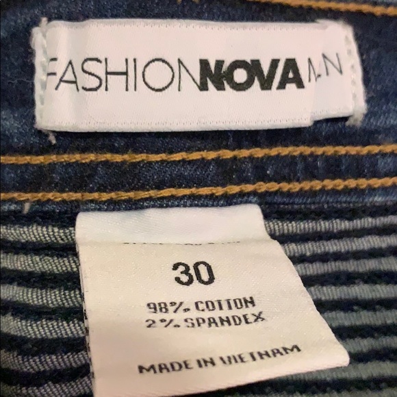 FASHION NOVA MEN navy ragged look jeans size 30. - Picture 9 of 10